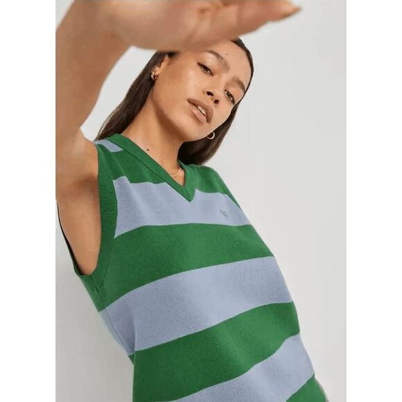 Aritzia Sweaters - Aritzia TNA Granite Blue Green Moore Sleeveless Sweater Vest Women's Size XS